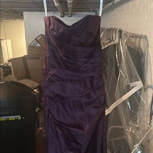 Elegant Purple Strapless Dress